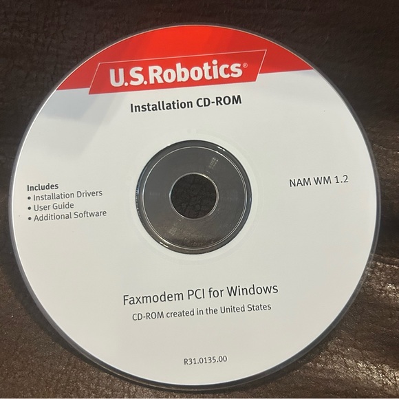 U.S.‎ Robotics Installation CD-ROM Faxmodem PCI for Windows NAM WM 1.2 - Picture 1 of 1